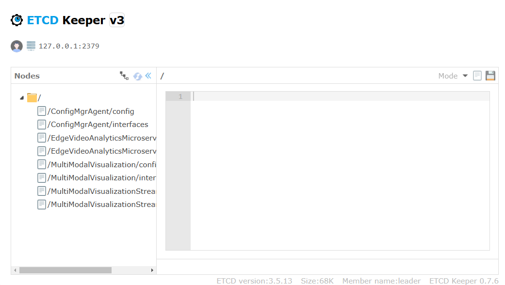 Etcd web UI