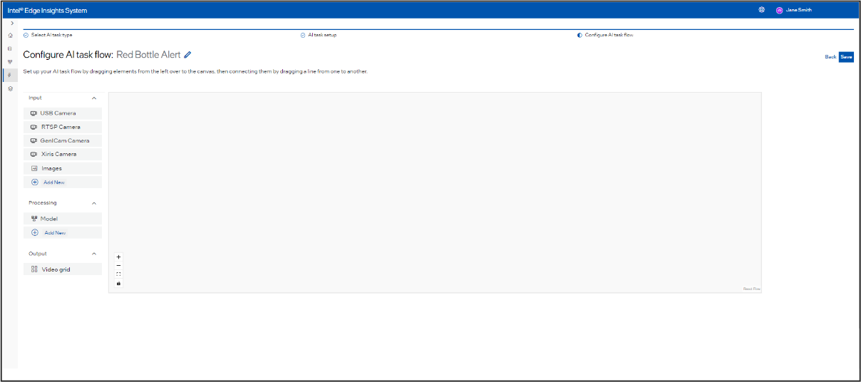 AI Task Flow screen 