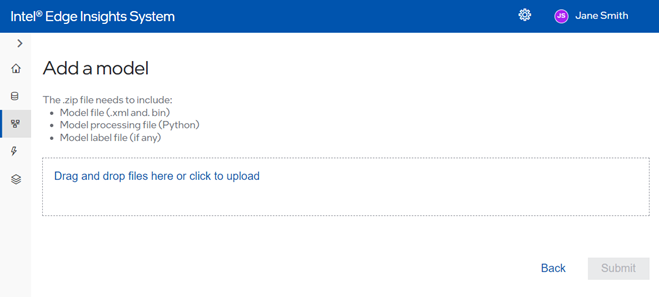 Add Models file uplaod