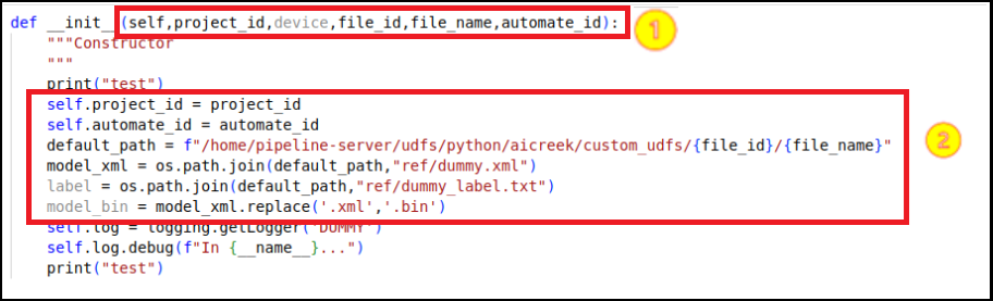 Initialization Function Section Snipped