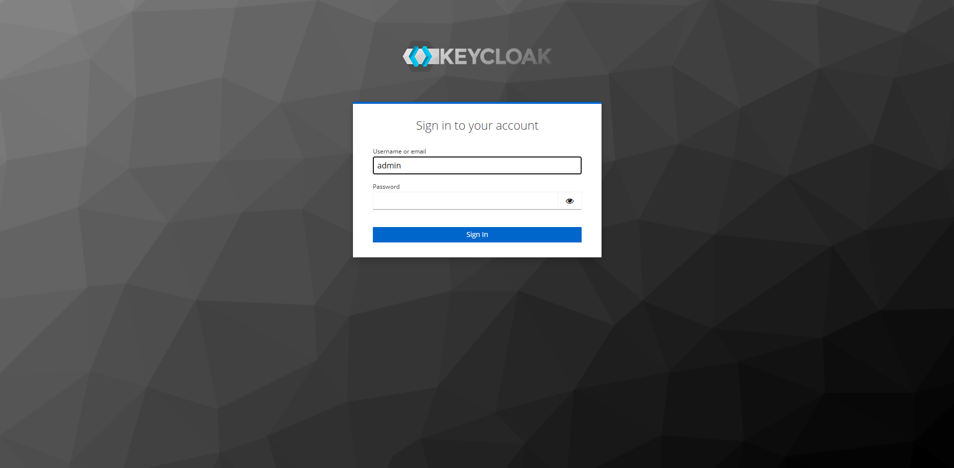 Keycloak Admin Console
