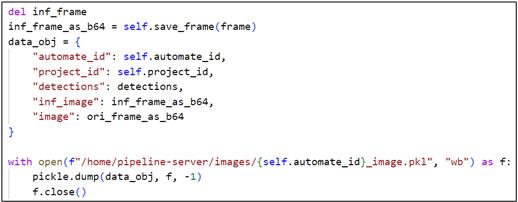 Save the Inference File to Base64 Section Snipped