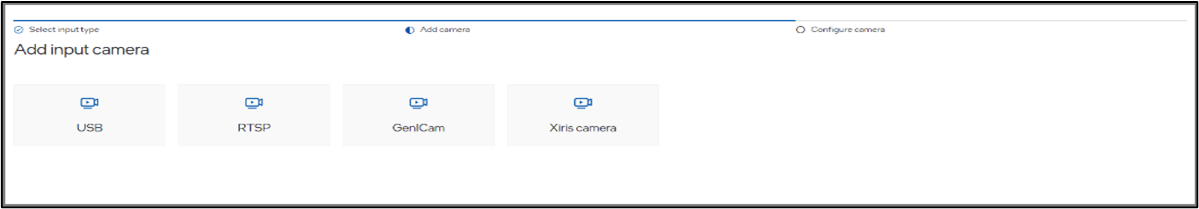 Select the Camera Type