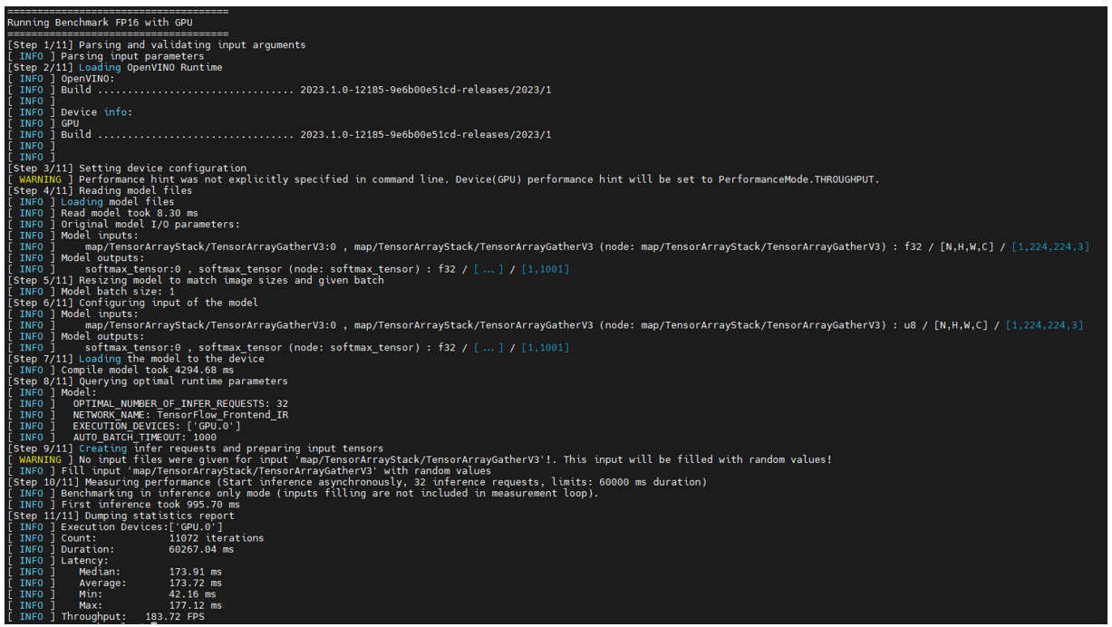 Example Benchmark Output
