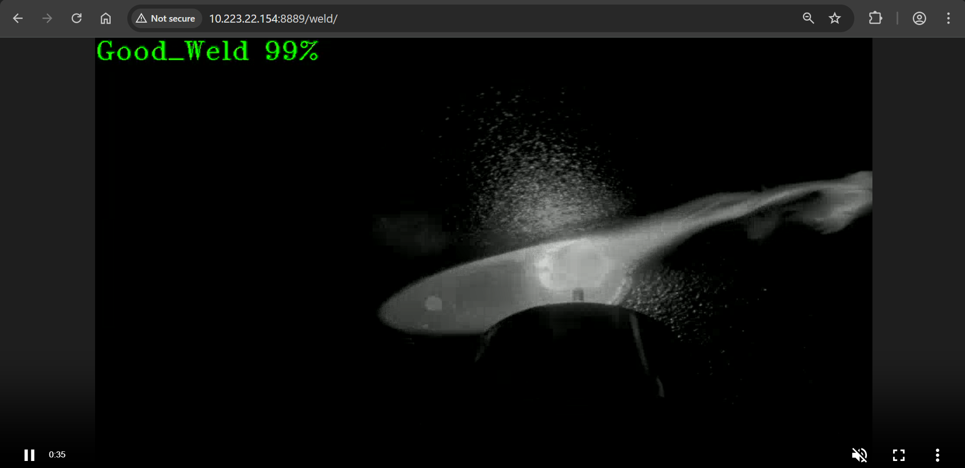 Example of a WebRTC streaming using default mediamtx-port 32111